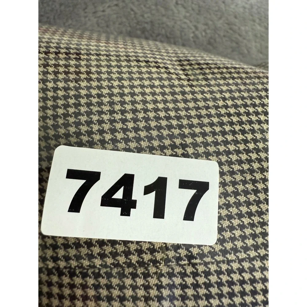 Stafford Blazer Mens 46R Brown Houndstooth Wool Sport Coat‎ Jacket Two Button